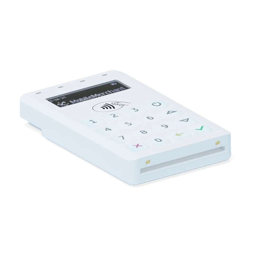 Elavon mobile flat side angle view