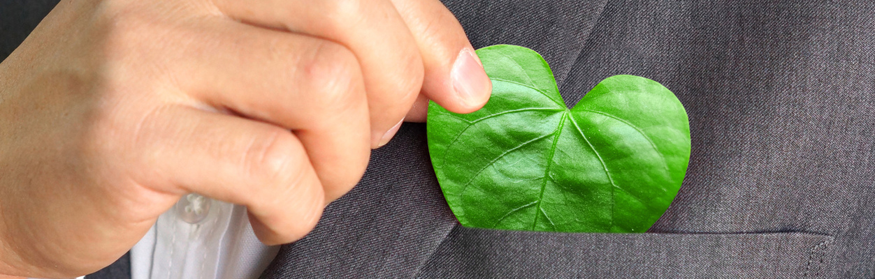 Leaf in pocket