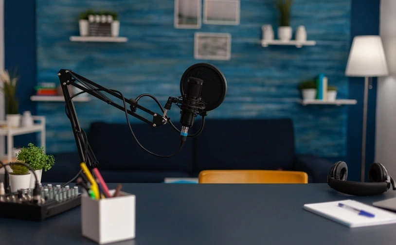 Podcast recording studio