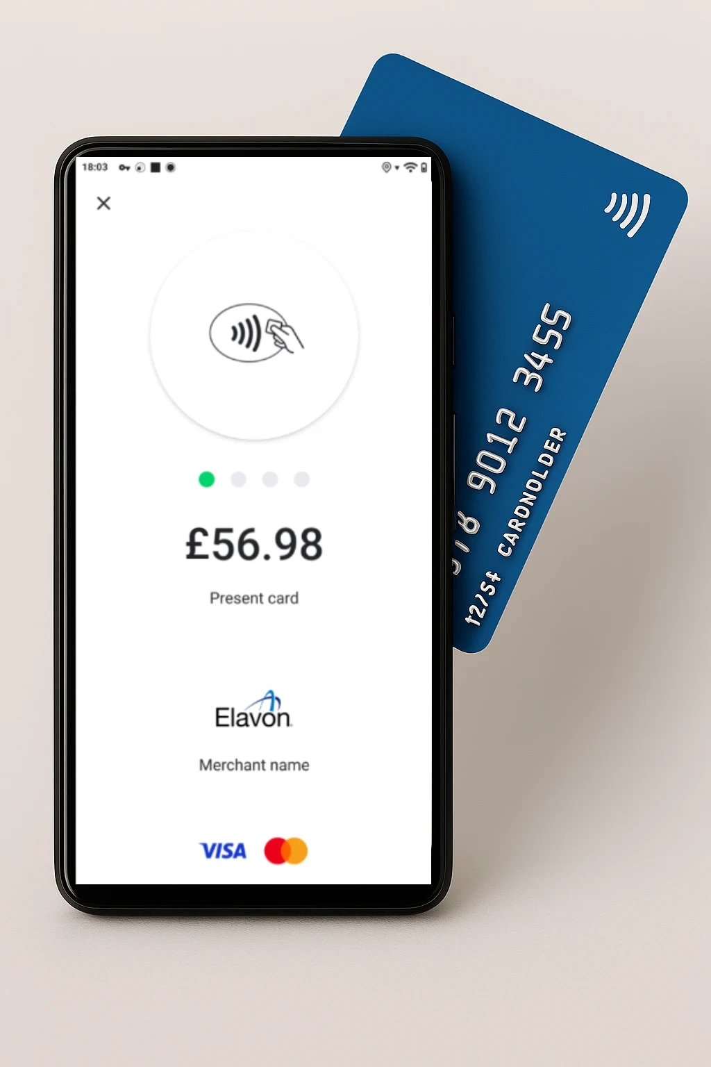 Mobile phone with Elavon SoftPOS preview