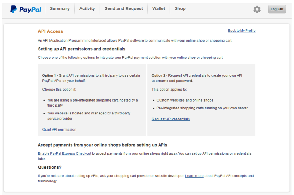 Paypal api