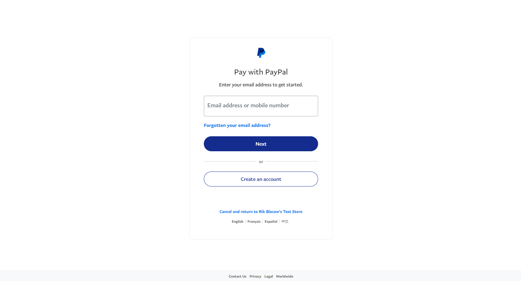 Paypal transaction